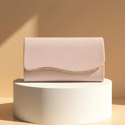 Velvet Envelope Evening Clutch Bag with Chain Strap