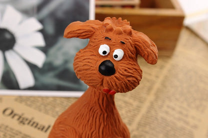 Cartoon Squeaky Rubber Dog Toy