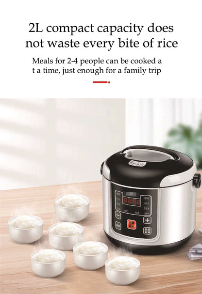 Portable Electric Rice Cooker 2L for Cars, Trucks & Travel