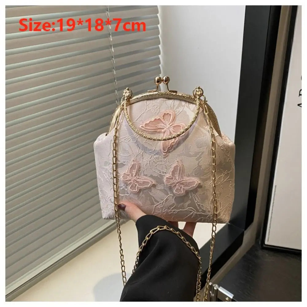 Embroidered Evening Shoulder Bag