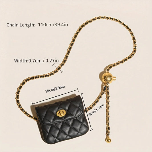 Women’s Quilted Chain Crossbody Waist Bag