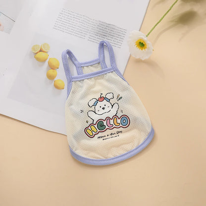 Lightweight Ice-Silk Feel Sleeveless Pet Shirt
