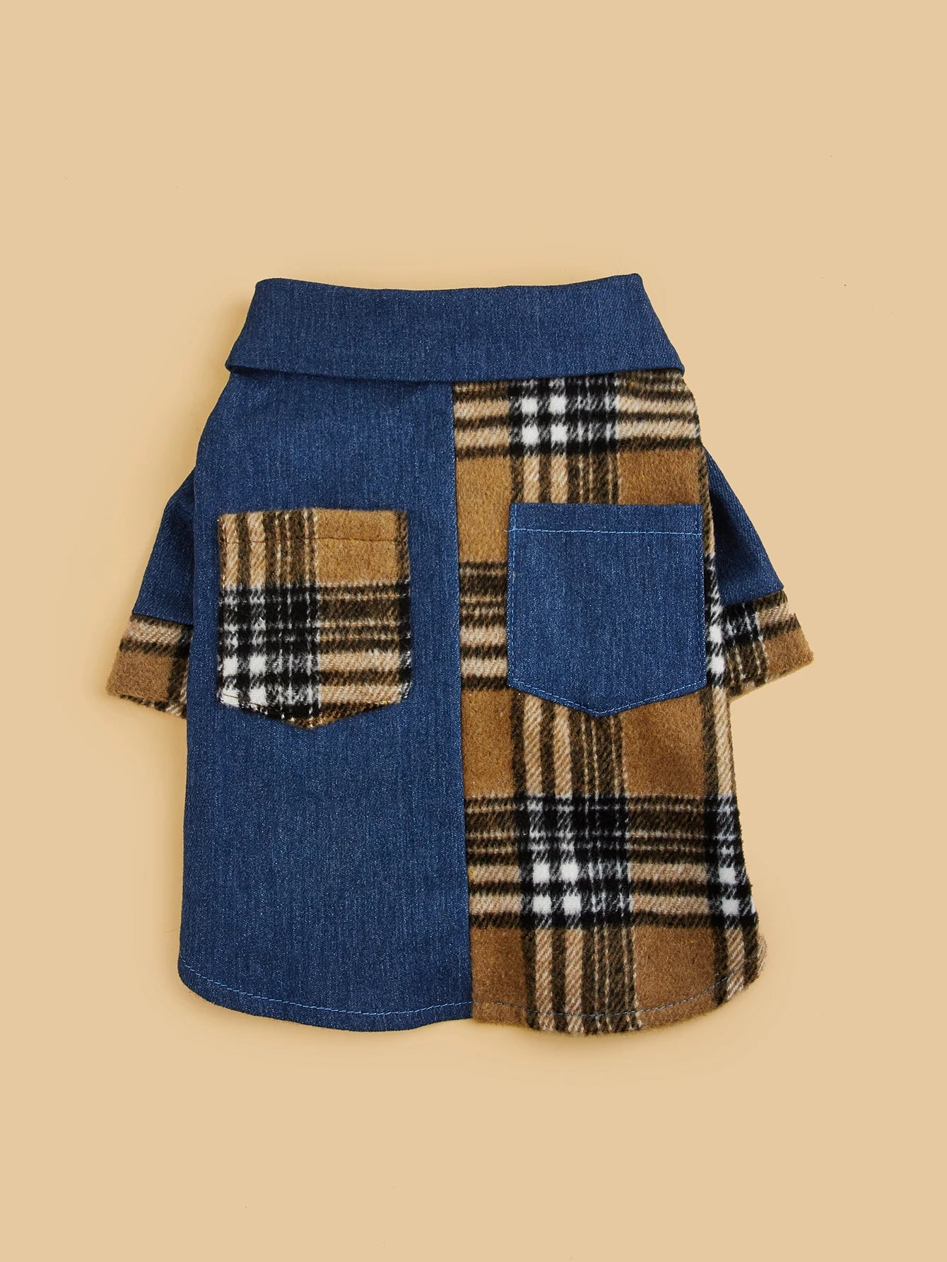 Title Plaid Denim Style Dog Clothes