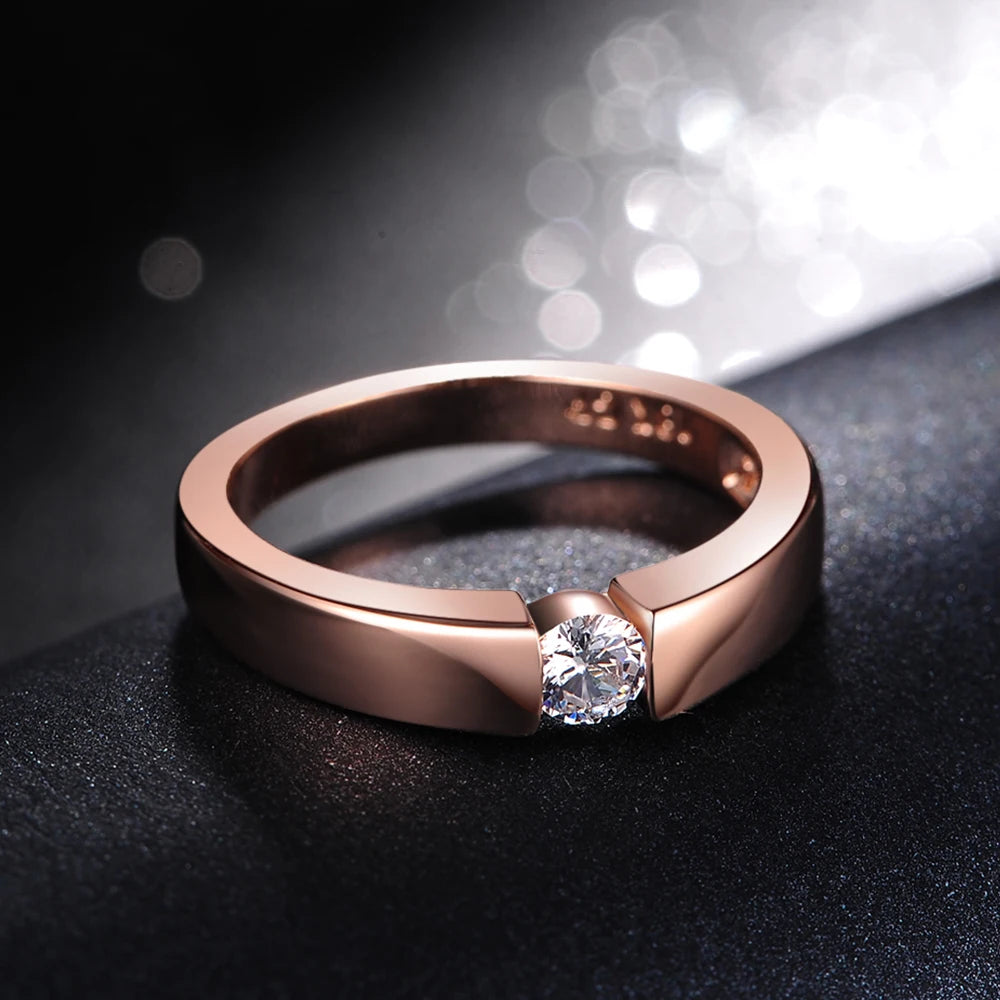 ZHOUYANG 4.5mm Cubic Zirconia Wedding Ring