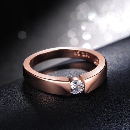 ZHOUYANG 4.5mm Cubic Zirconia Wedding Ring