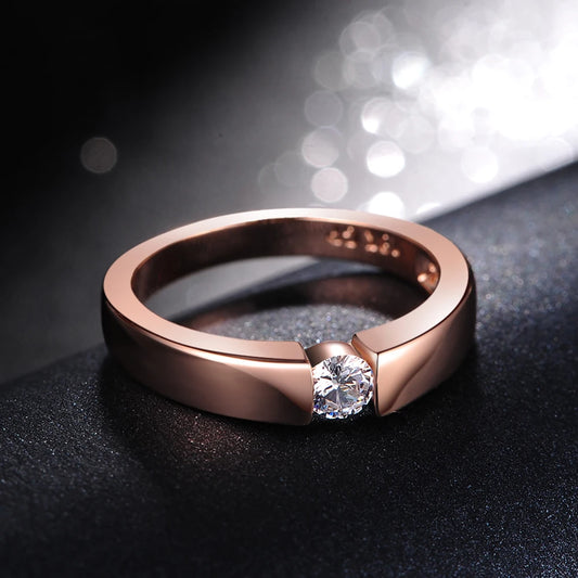 ZHOUYANG 4.5mm Cubic Zirconia Wedding Ring