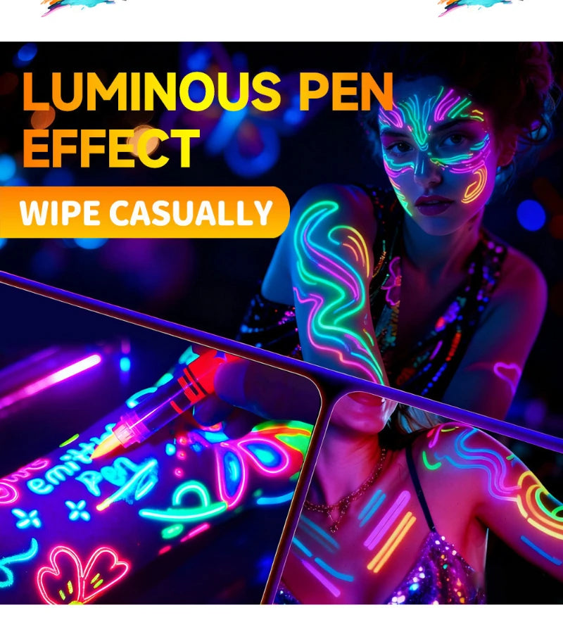 Fluorescent Face & Body Paint Pens