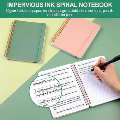 Set of 3 Morandi Spiral Journals with Elastic Closure – 70 Sheets Each