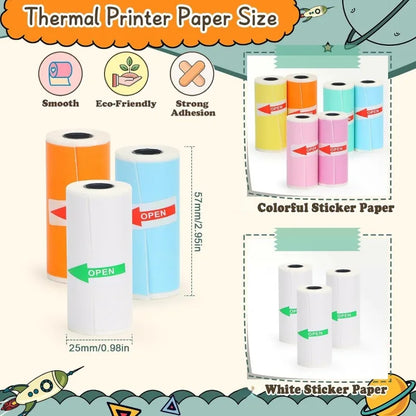 Self-Adhesive Thermal Sticker Paper Rolls for Mini Printers