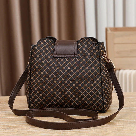 Geometric Bucket Crossbody Bag