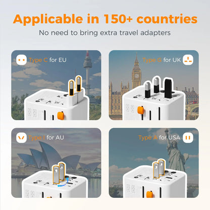 Universal Travel Adapter with 5 USB Ports