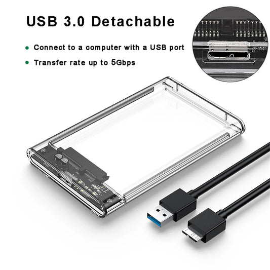 USB 3.0 2.5” SATA HDD & SSD External Enclosure Case