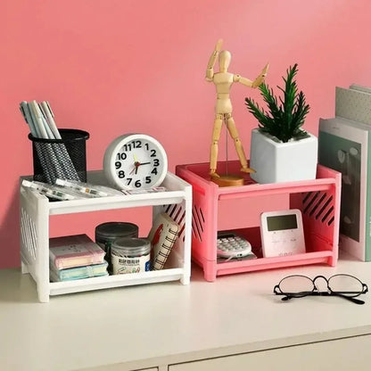Modern 2-Tier Desk Storage Organizer