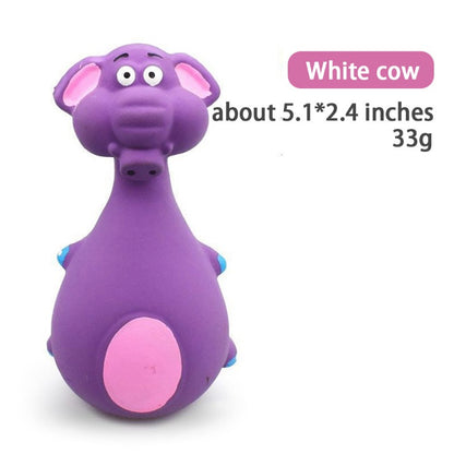 Cartoon Squeaky Rubber Dog Toy
