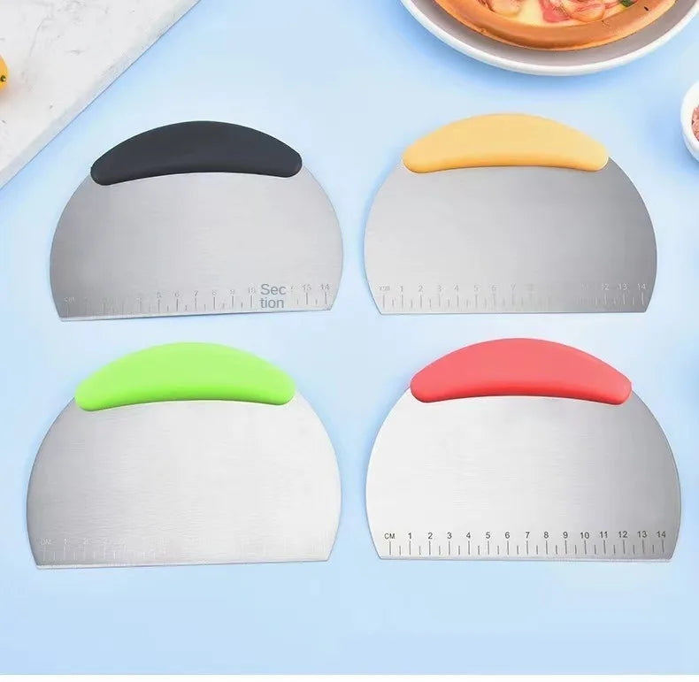 Stainless Steel Dough Scraper with Measurement Scale