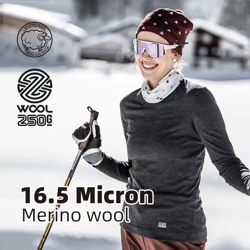 ZEALWOOD 100% Merino Wool Thermal Base Layer T-Shirt – 250g
