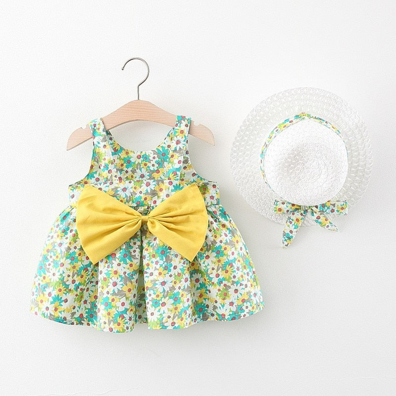 Big bow cotton baby dress