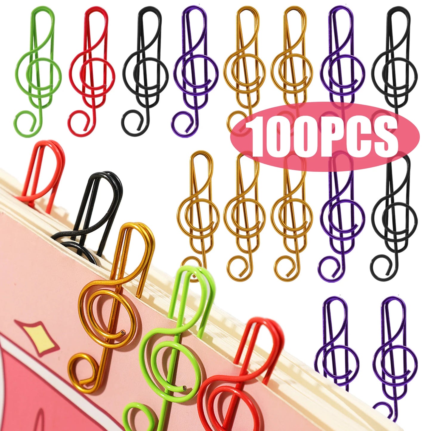 Music Note Paper Clips