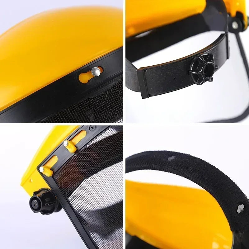 Garden Safety Helmet with Mesh Face Shield