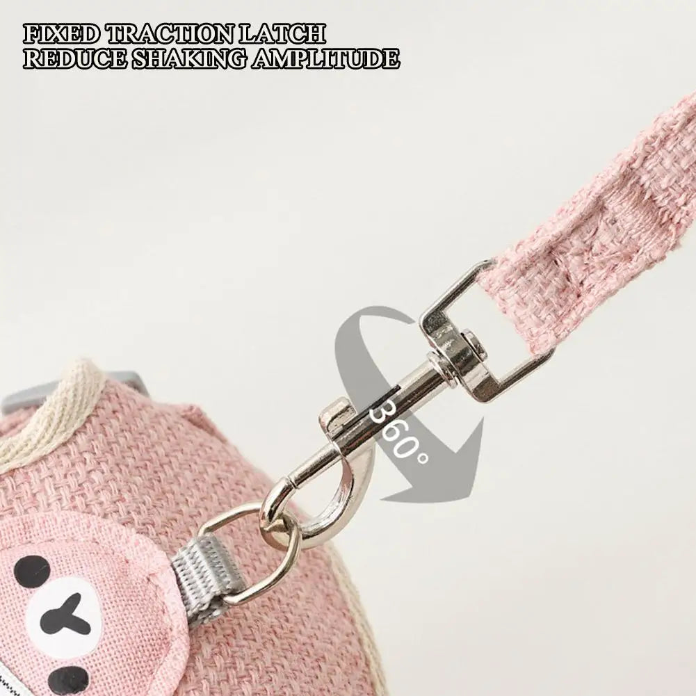 Bear Pet Harness & Leash Set for Small Dogs & Cats