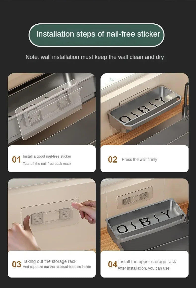 Sink Drain Organizer Shelf