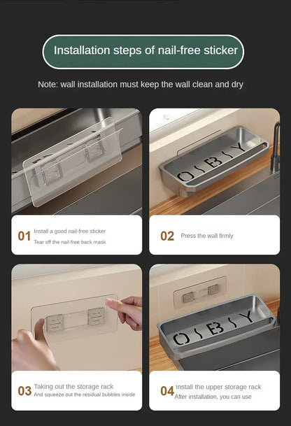 Sink Drain Organizer Shelf