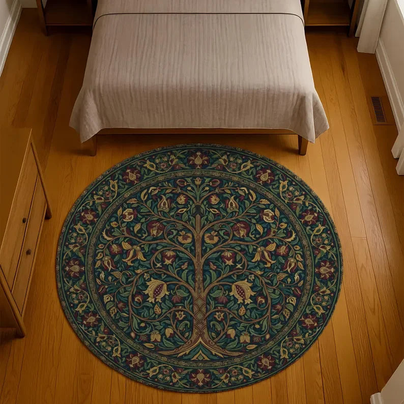 Abstract Landscape Round Rug