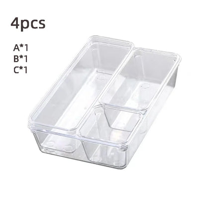 Clear Drawer Organizer Set