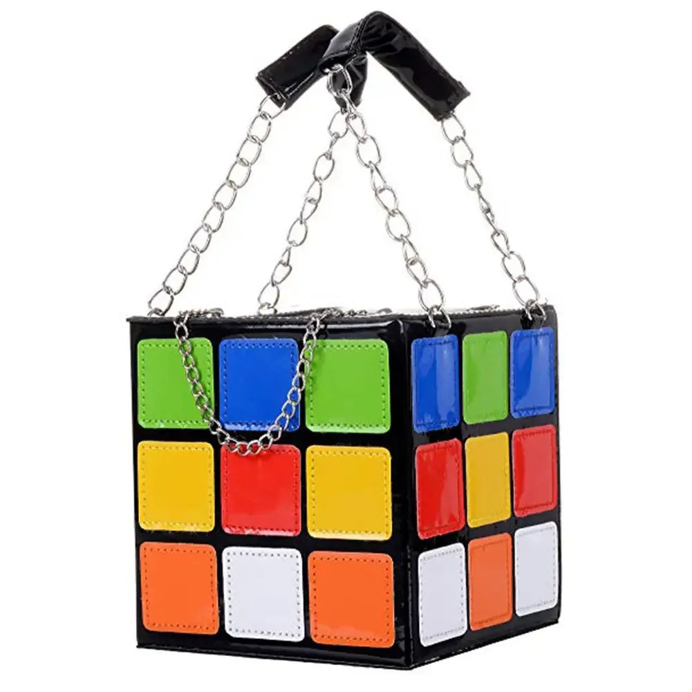 Women's Rubik's Cube PU Square Shoulder Bag
