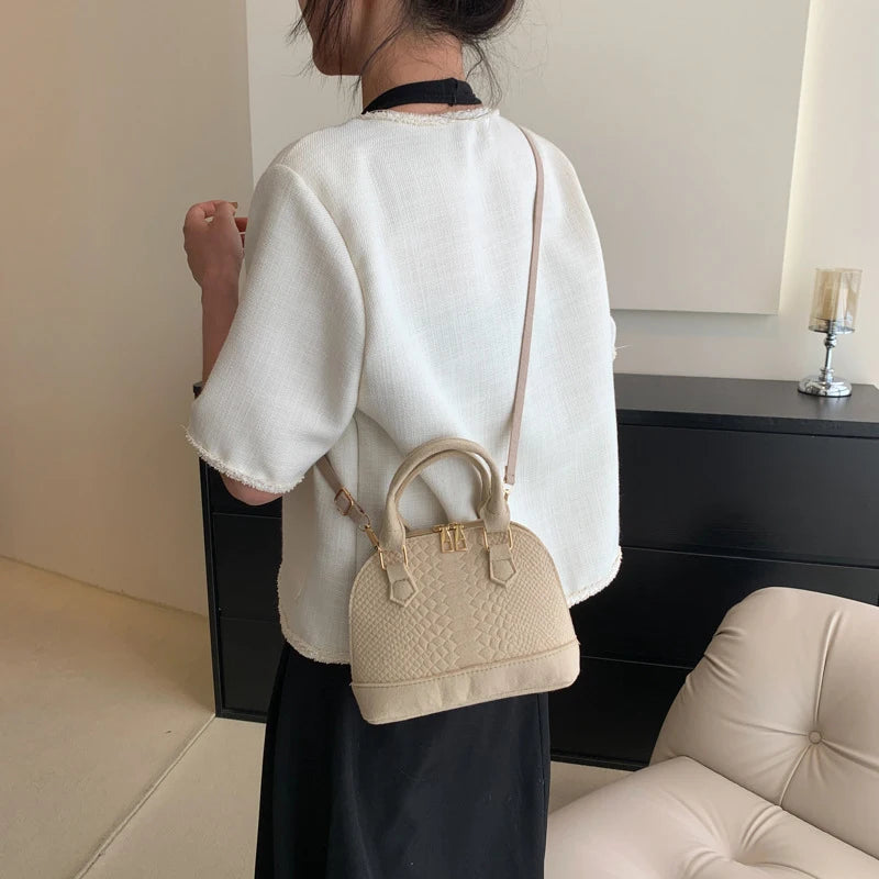 Mini Textured Satchel Crossbody Bag