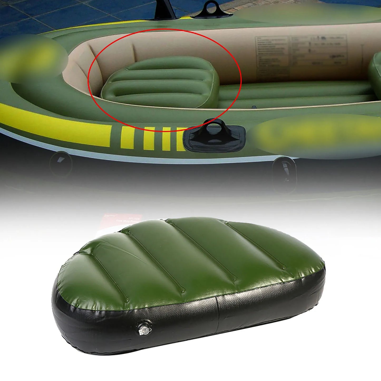 Inflatable PVC Boat Seat Cushion for Fishing & Camping