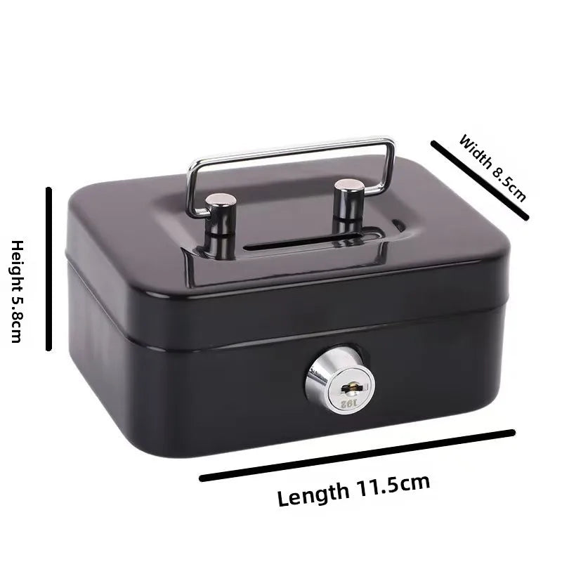 Portable Lockable Metal Cash Box