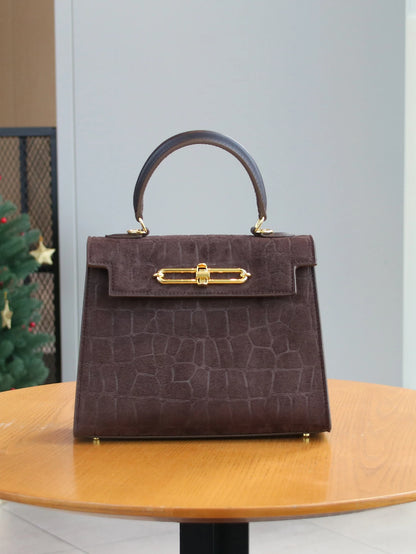 M.T MISS TOTE Leather Box Shoulder Bag