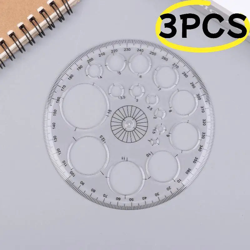 Geometric Circle Drawing Template Ruler
