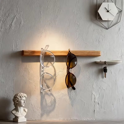 Wall Mounted Wooden Eyeglass & Sunglasses Holder