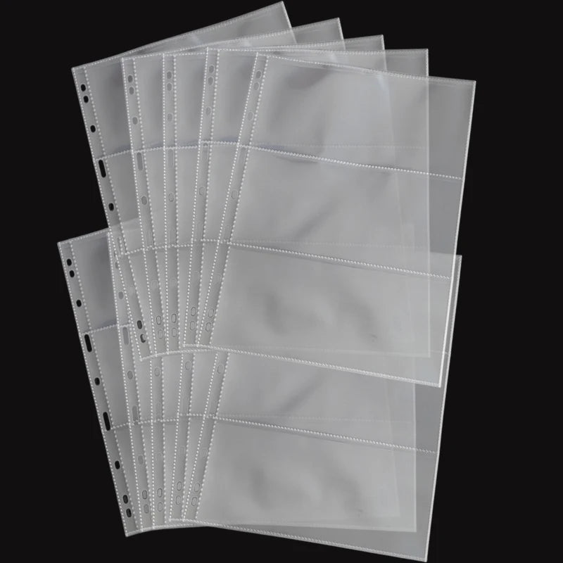 3-Slot Banknote Collection Album Pages