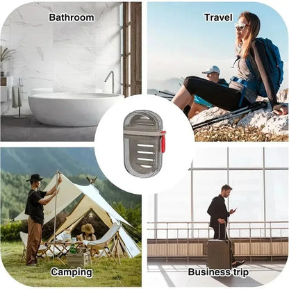 Portable Drainable Travel Soap Case with Sealed Lid