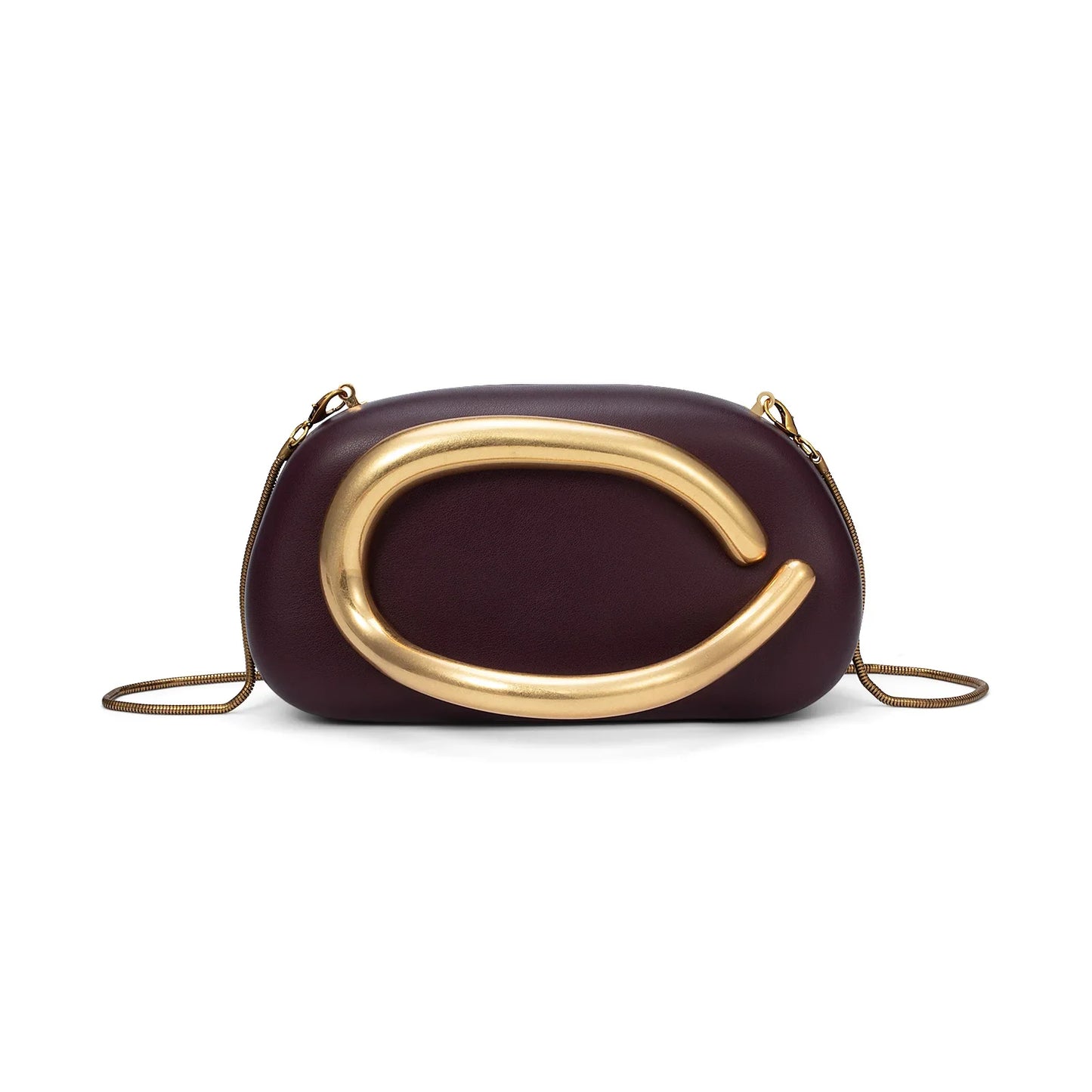 Oval Handle Box Crossbody Bag