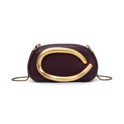 Oval Handle Box Crossbody Bag
