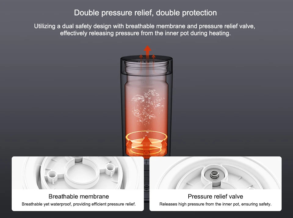 350ml Travel Electric Kettle & Temperature Control Thermos