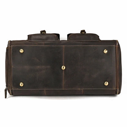 Crazy Horse Leather Travel Bag for Suits