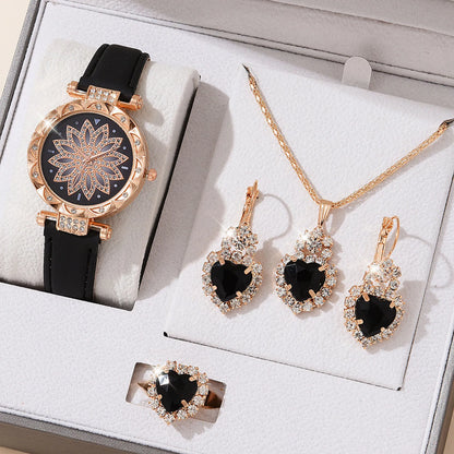 Crystal Bling Watch & Jewelry Gift Set for Women