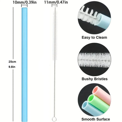 Silicone Replacement Straws with Brush