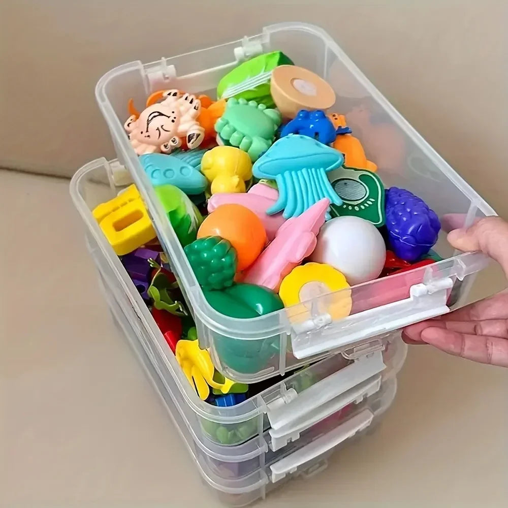 Stackable Transparent Storage Organiser Boxes