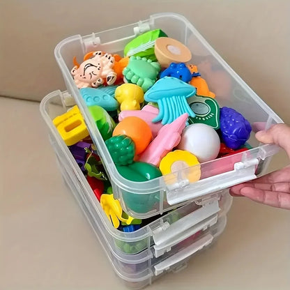 Stackable Transparent Storage Organiser Boxes