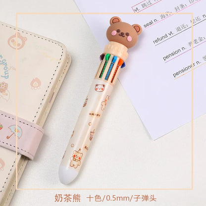 10-Colour Bear Multi-Ink Gel Pen