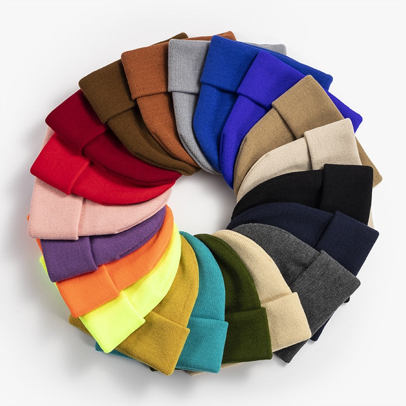 20 Colors New Korean Wool Acrylic Knitted Caps