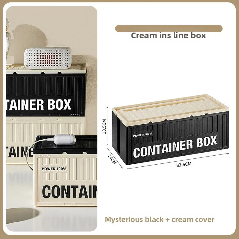 Multi-Function Cable Management Box with Phone Stand