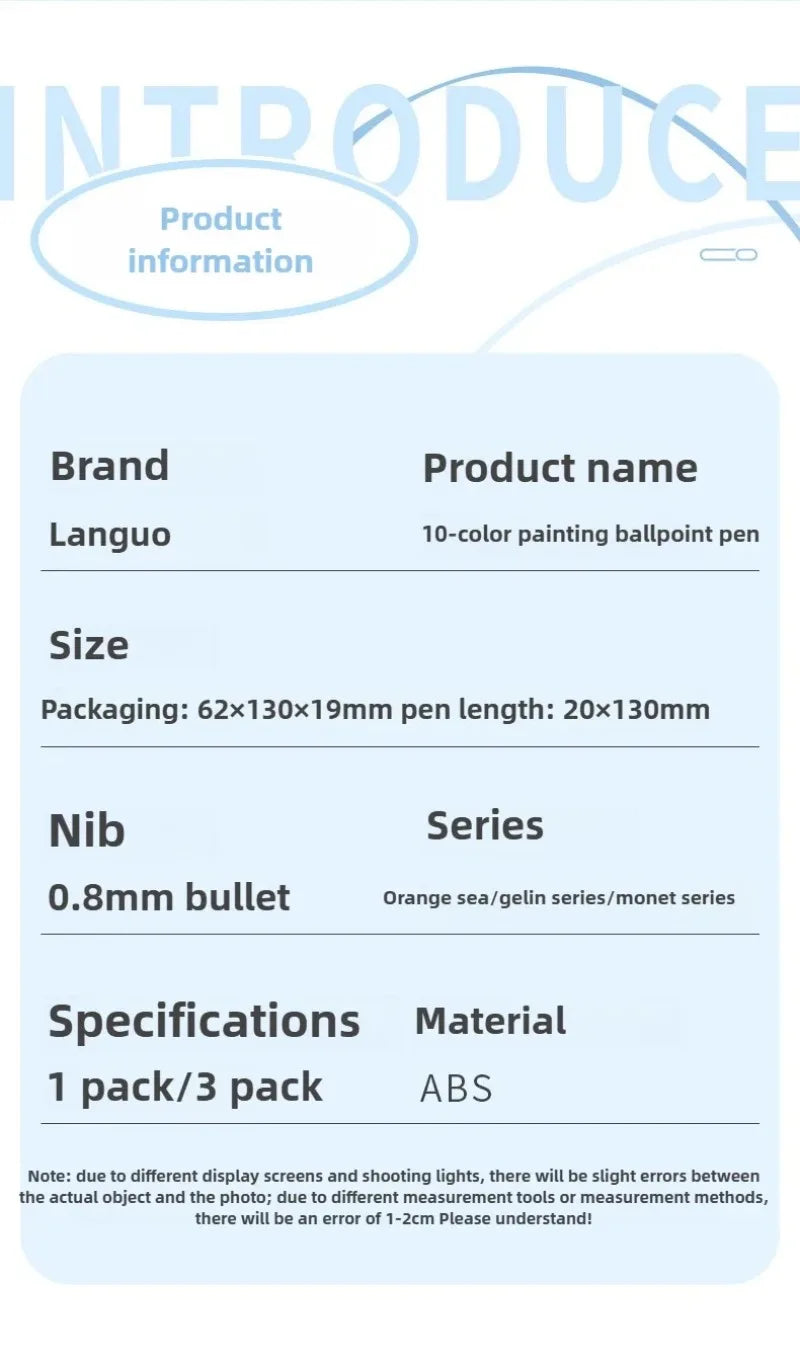 0.8mm Soft Grip Multi-Colour Ballpoint Pen for Drawing & Writing