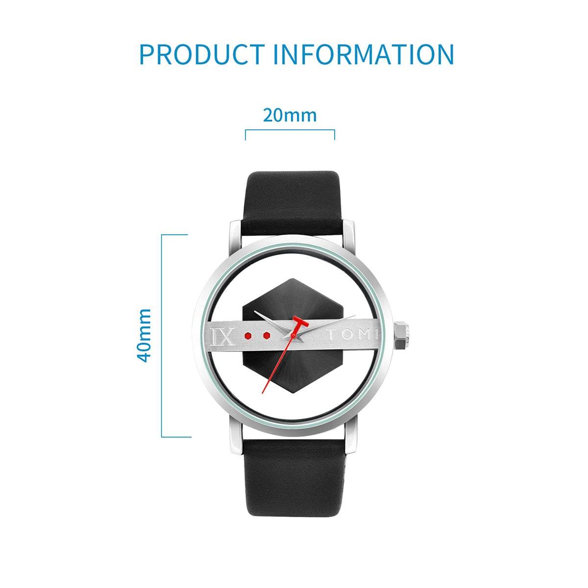 Men's Minimalist Leather Quartz Watchmen watch, minimalist watch, leather strap watch, quartz watch, casual watch, fashion accessories, skeleton style watch, business casual watch, wristwatch